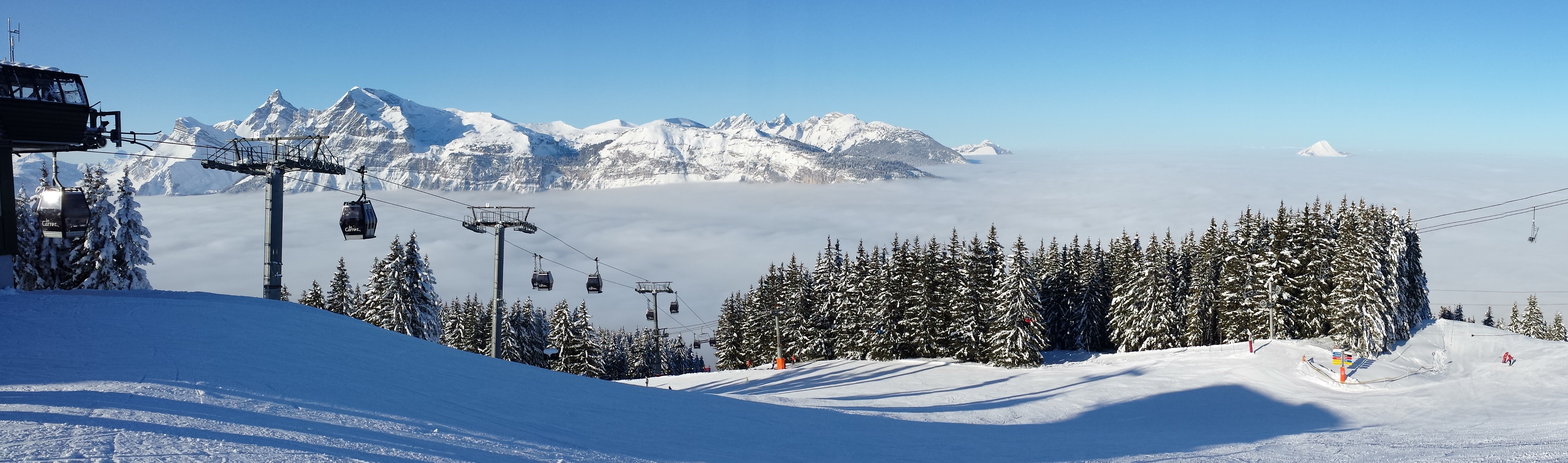 Ski resort of Les Carroz French alps